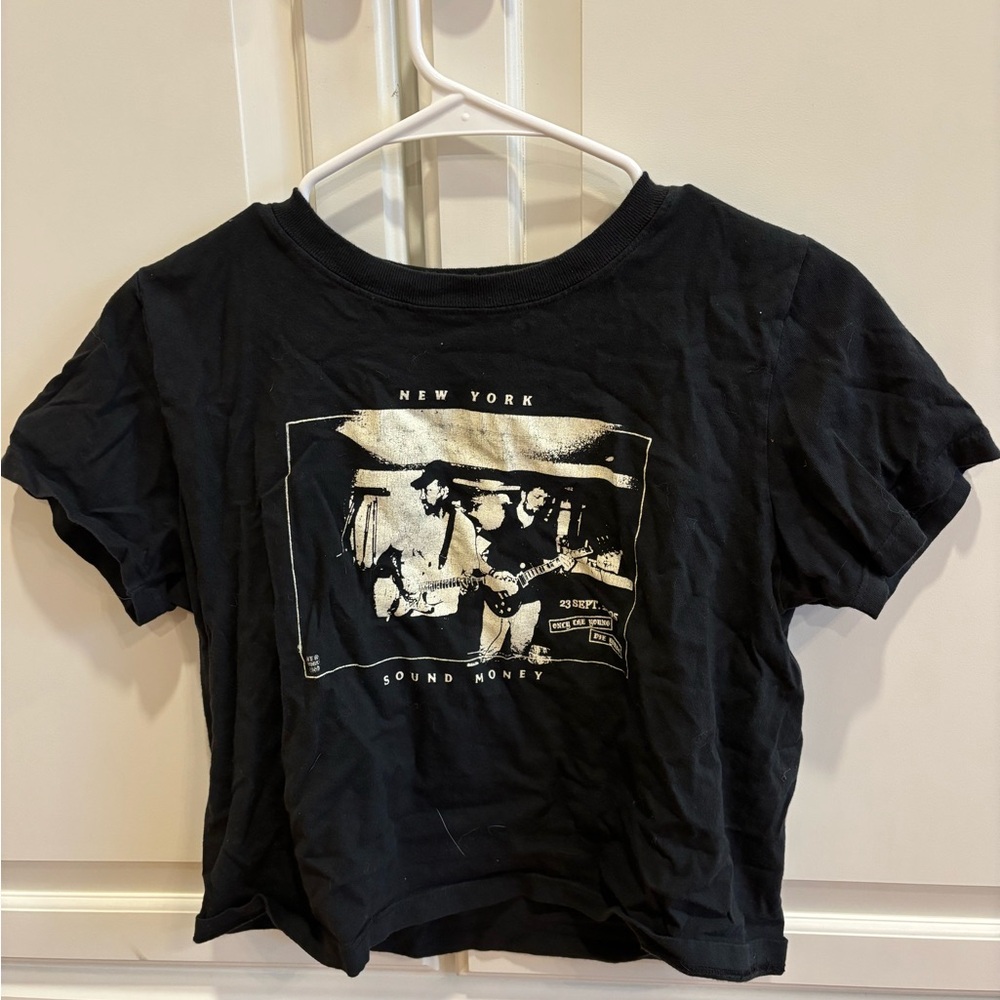 Brandy Black and white Sound Money crop top #croptop